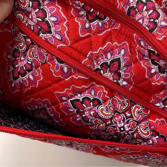 Stunning Vera Bradley Vibrant Red Patterned Women's Bag RETIRED HTF - Picture 6 of 12
